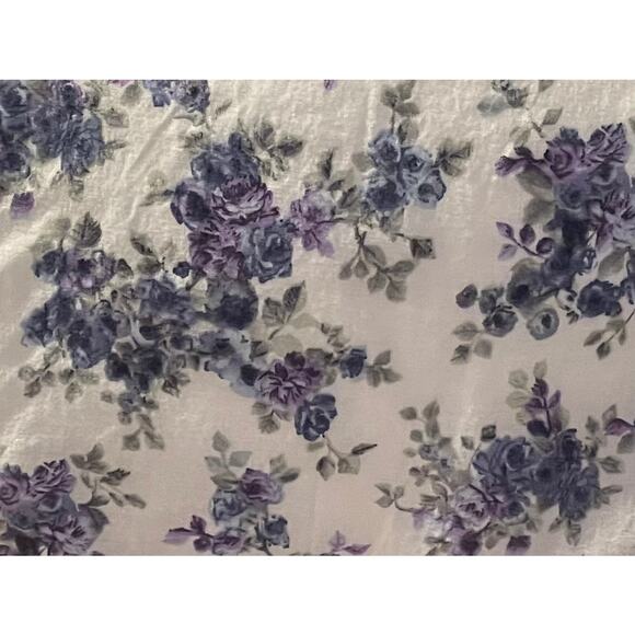 Kim Rogers Cotton Sleeveless Button Down Shirt, Floral, Ruffles, Pleats, M - Picture 5 of 11